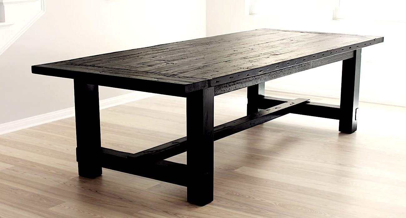 black table, bog oak table